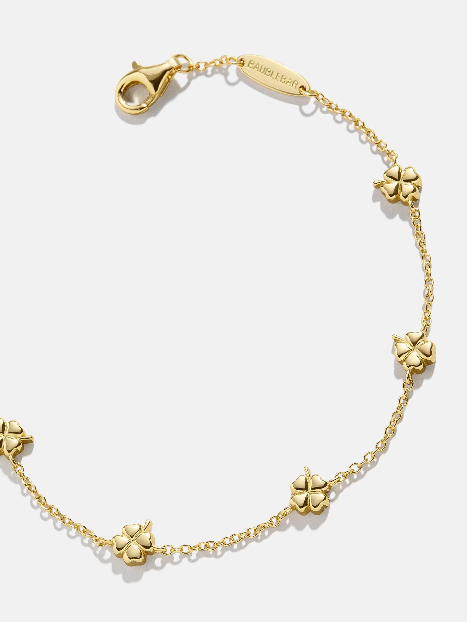 18K Gold Clover Bracelet - Clover sold by BaubleBar