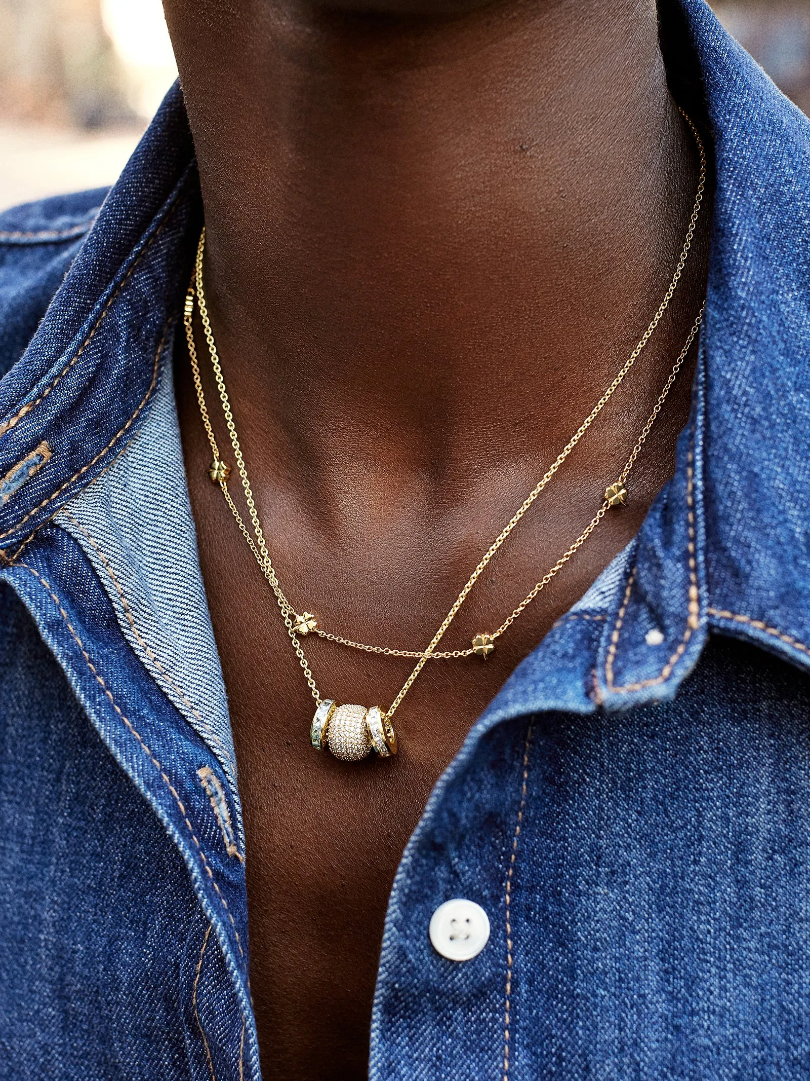 18K Gold Clover Necklace - Clover sold by BaubleBar product image thumbnail 2