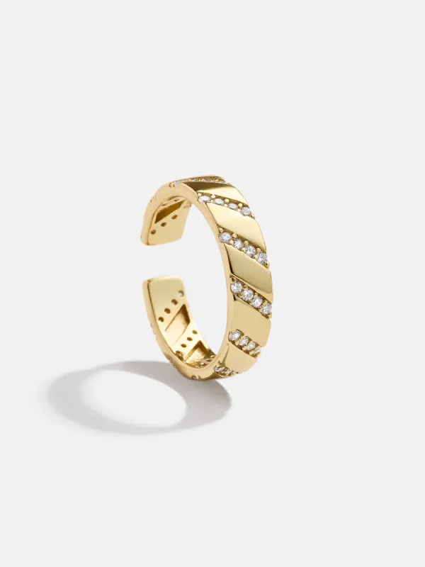 Shay 18K Gold Ear Cuff - Gold/Pavé sold by BaubleBar