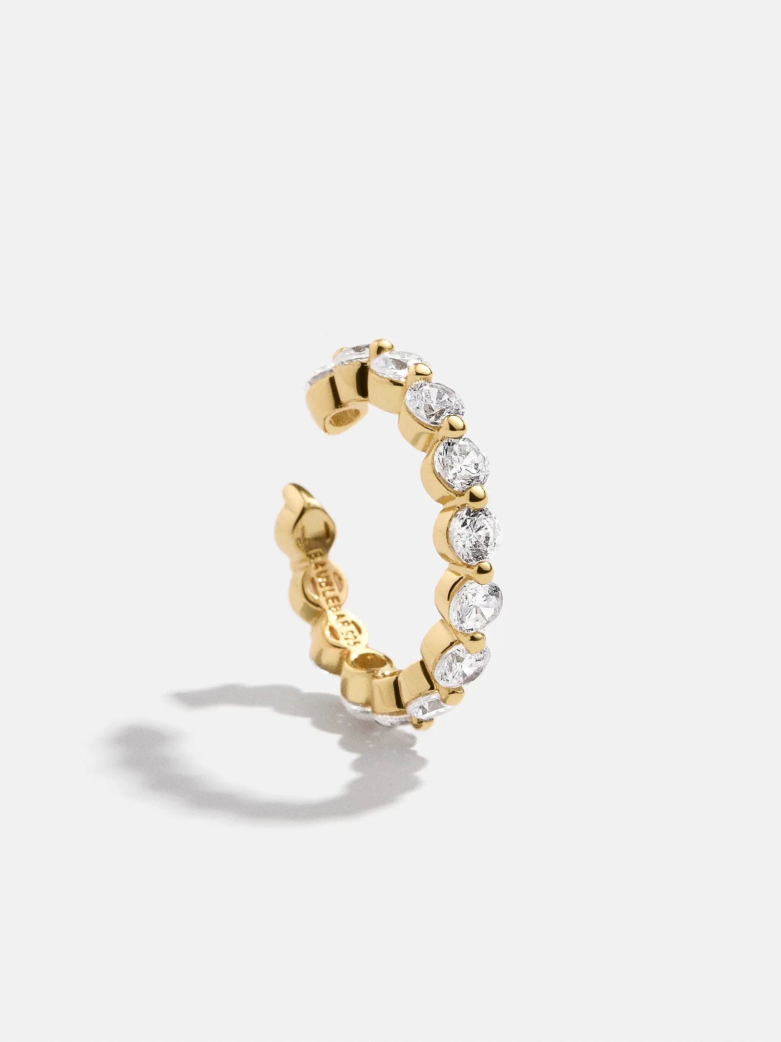 Veda 18K Gold Ear Cuff - Gold/Pavé sold by BaubleBar