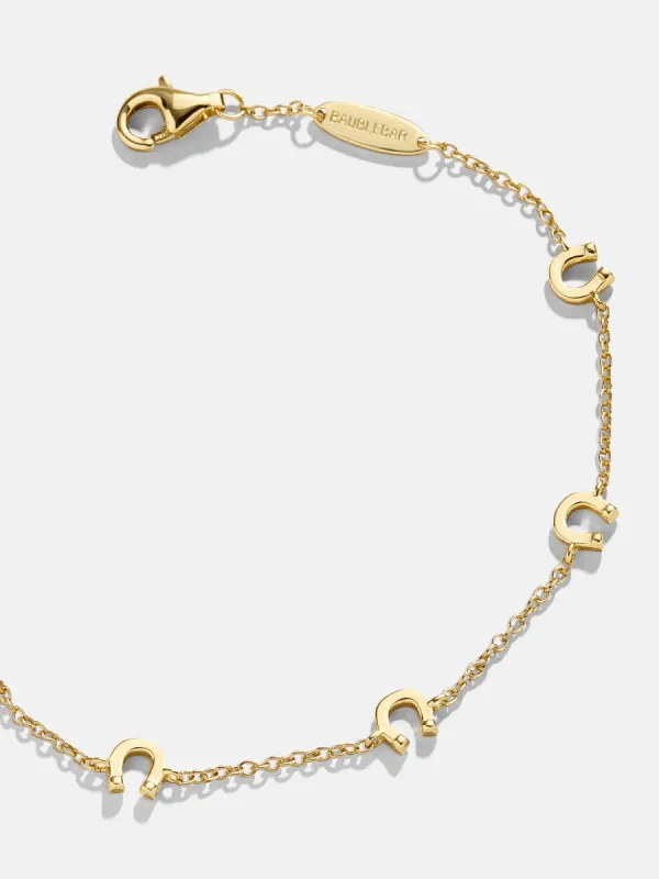 18K Gold Horseshoe Bracelet - Horseshoe sold by BaubleBar