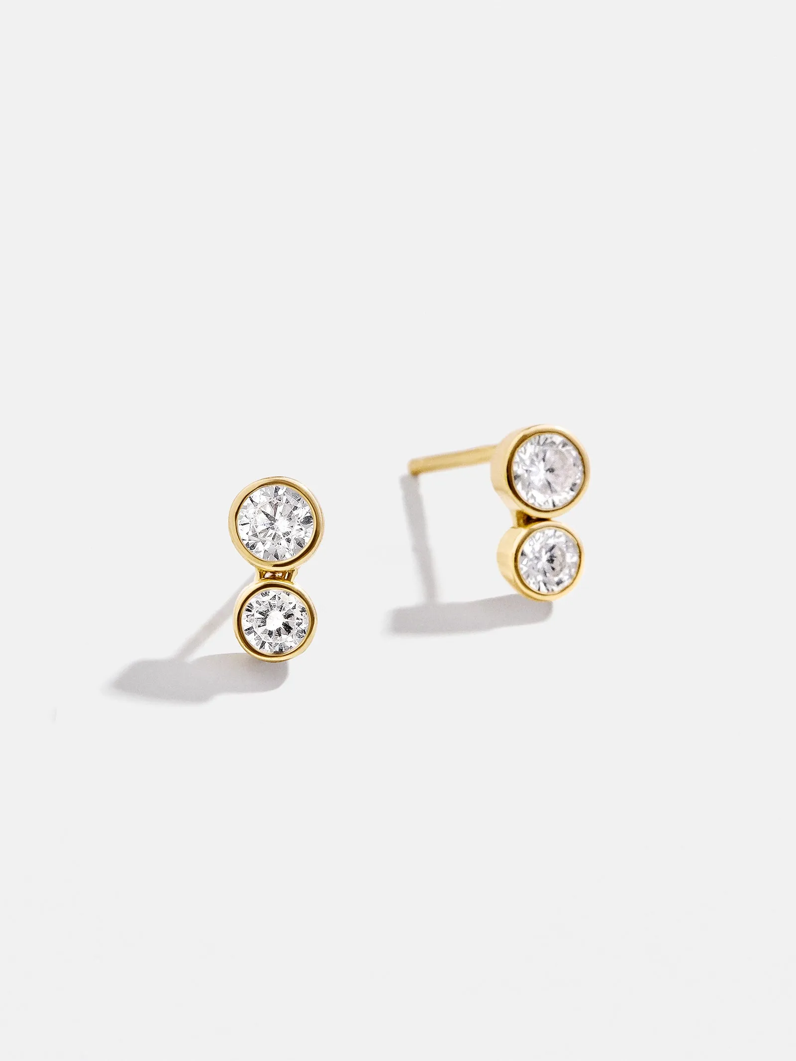 Drew 18K Gold Earrings - Gold/Pavé sold by BaubleBar