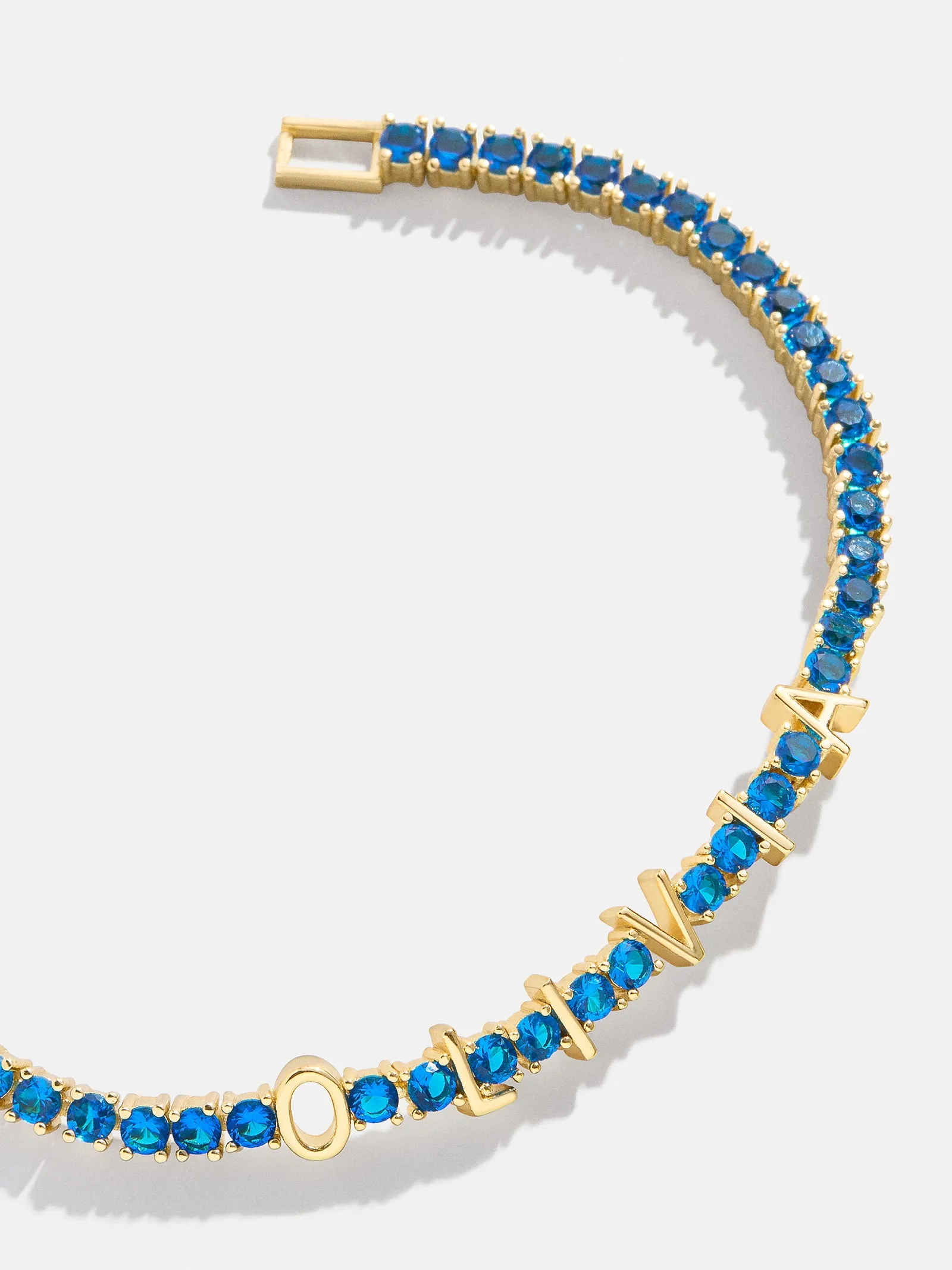 Custom Tennis Bracelet - Gold/Blue sold by BaubleBar