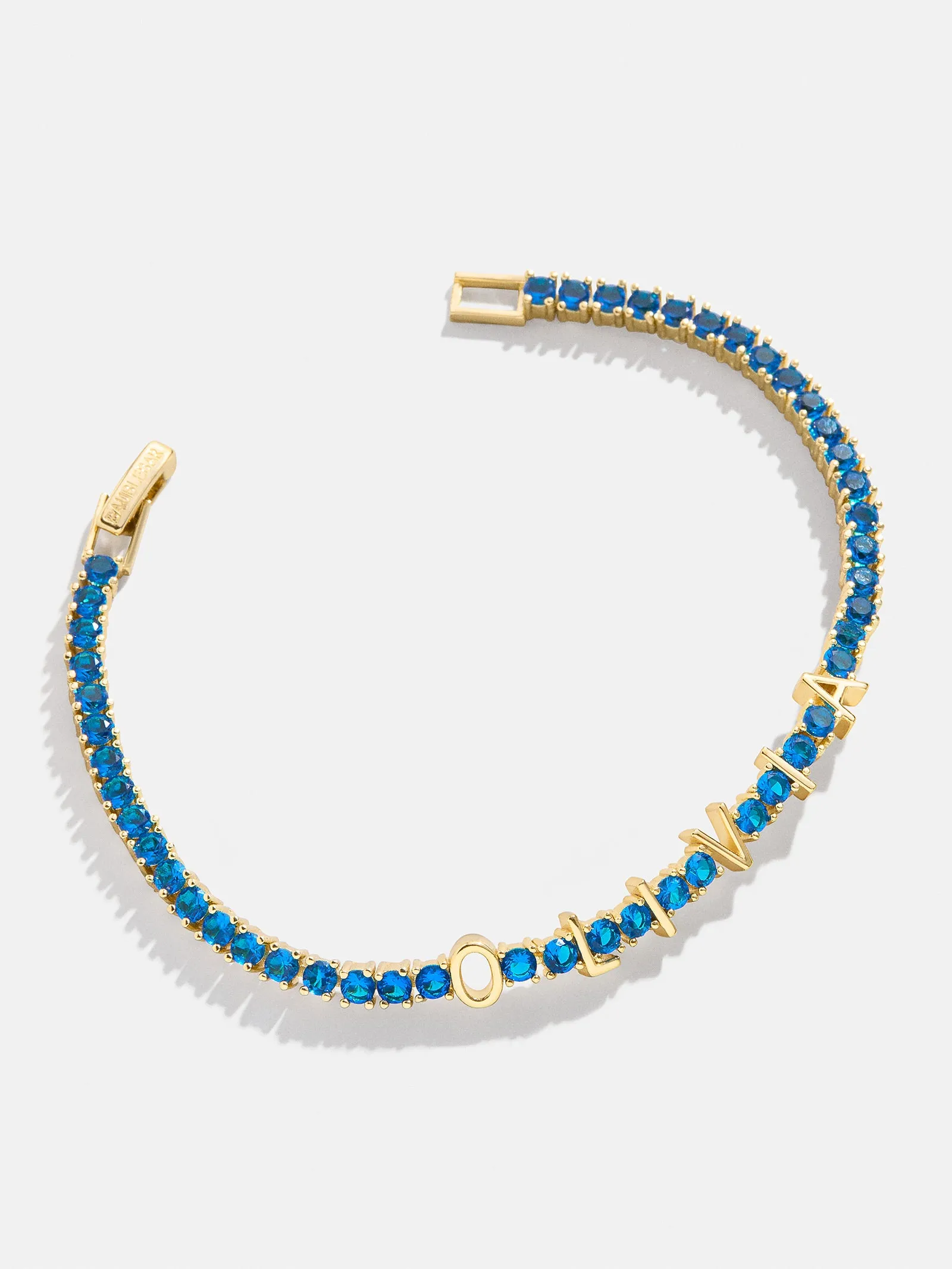 Custom Tennis Bracelet - Gold/Blue sold by BaubleBar product image thumbnail 3