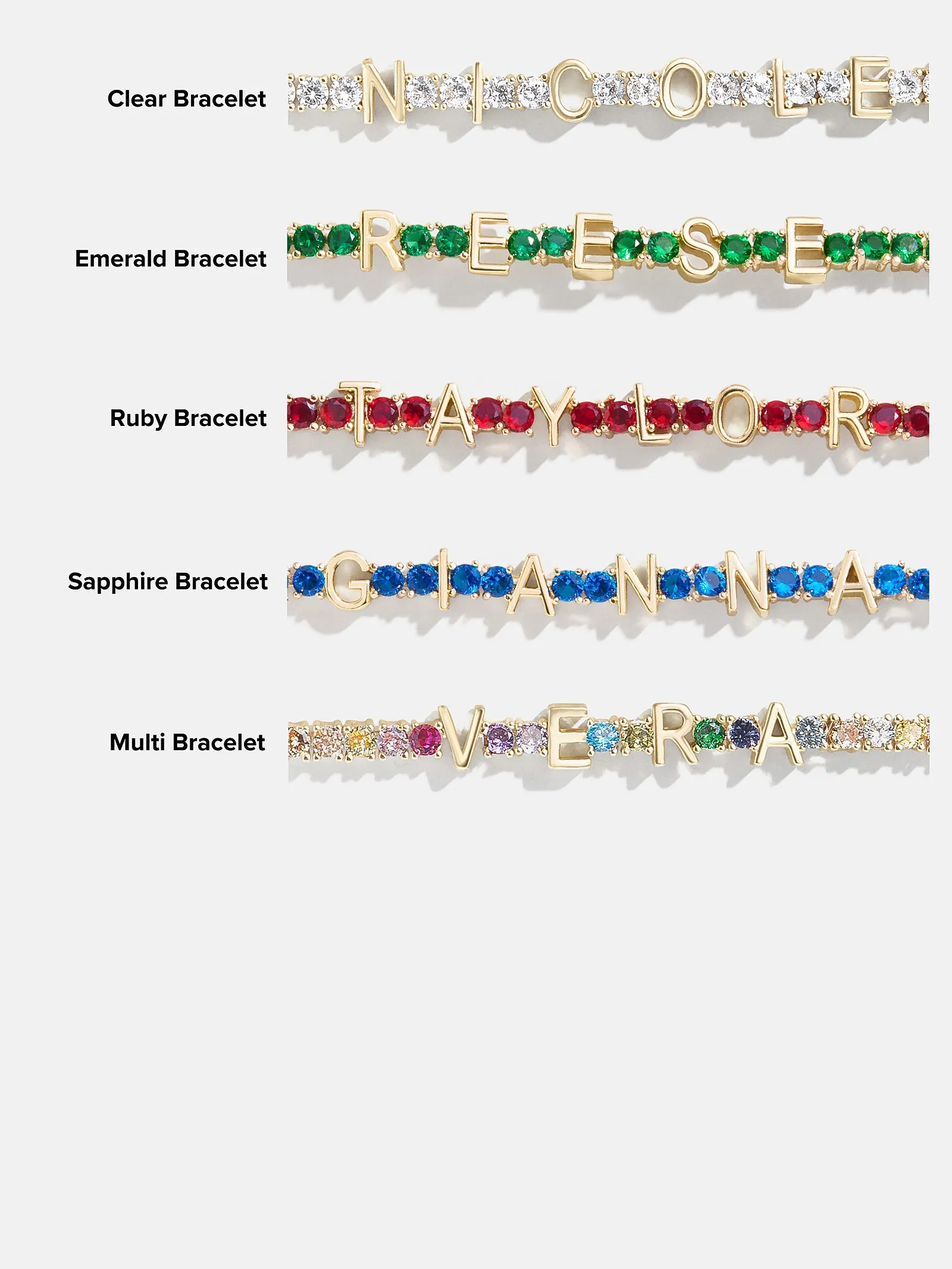 Custom Tennis Bracelet - Gold/Red sold by BaubleBar product image thumbnail 5