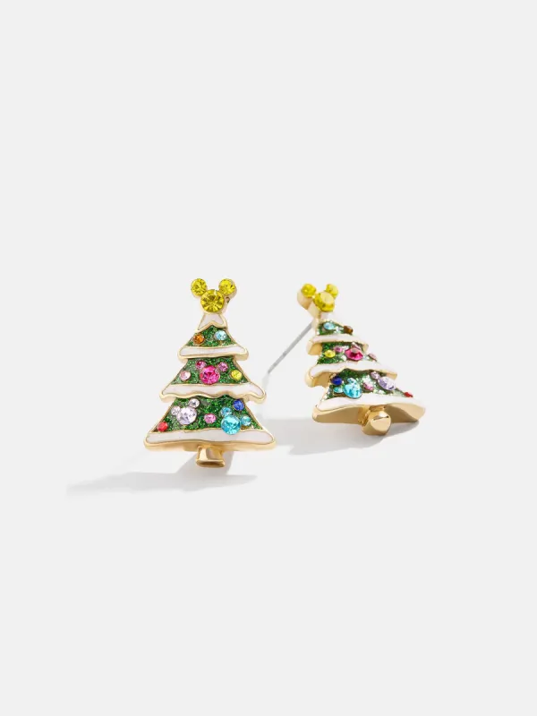 Disney Mickey Mouse Pine & Dandy Earrings - Mickey Mouse Christmas Tree Studs sold by BaubleBar