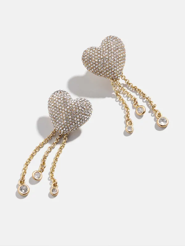 Peyton Earrings - Heart Statement Earrings sold by BaubleBar