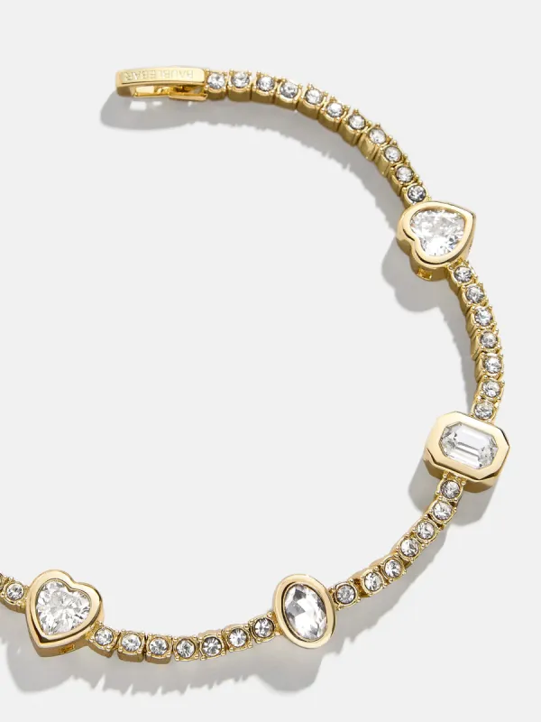 Galia Tennis Bracelet - Gold/Pavé sold by BaubleBar