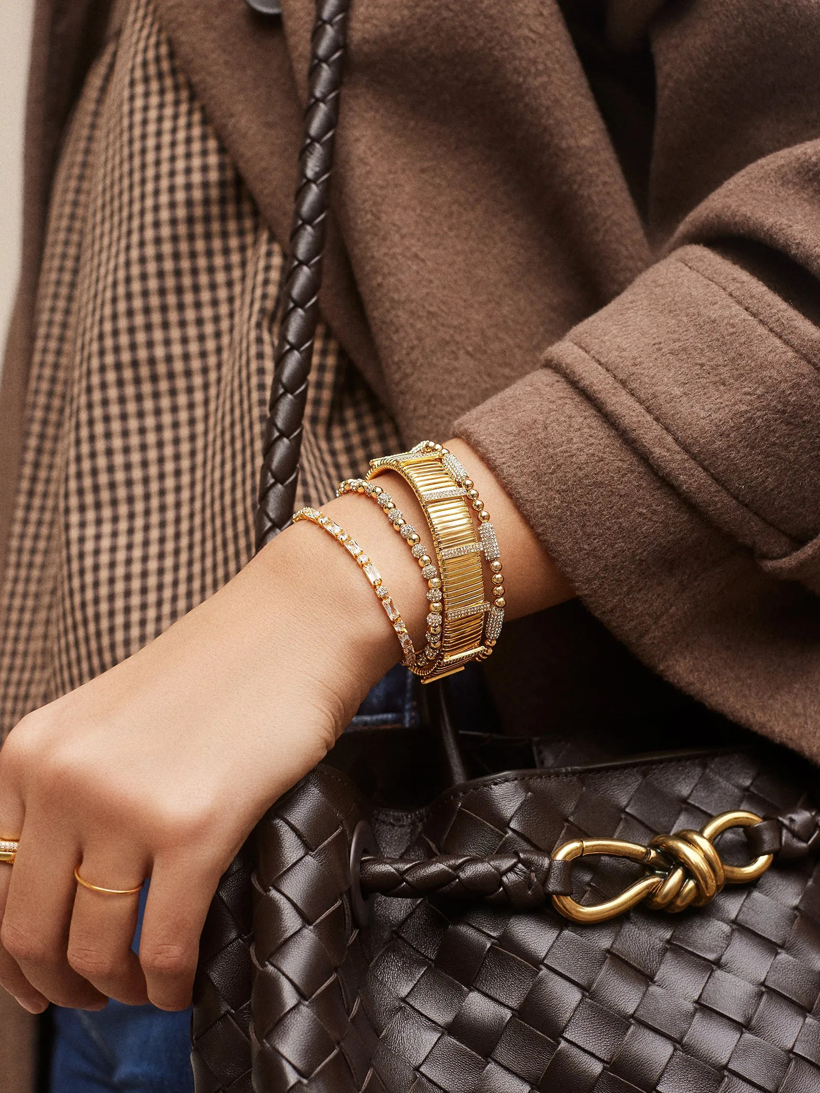 Nia Pisa Bracelet - Gold/Pavé sold by BaubleBar product image thumbnail 2