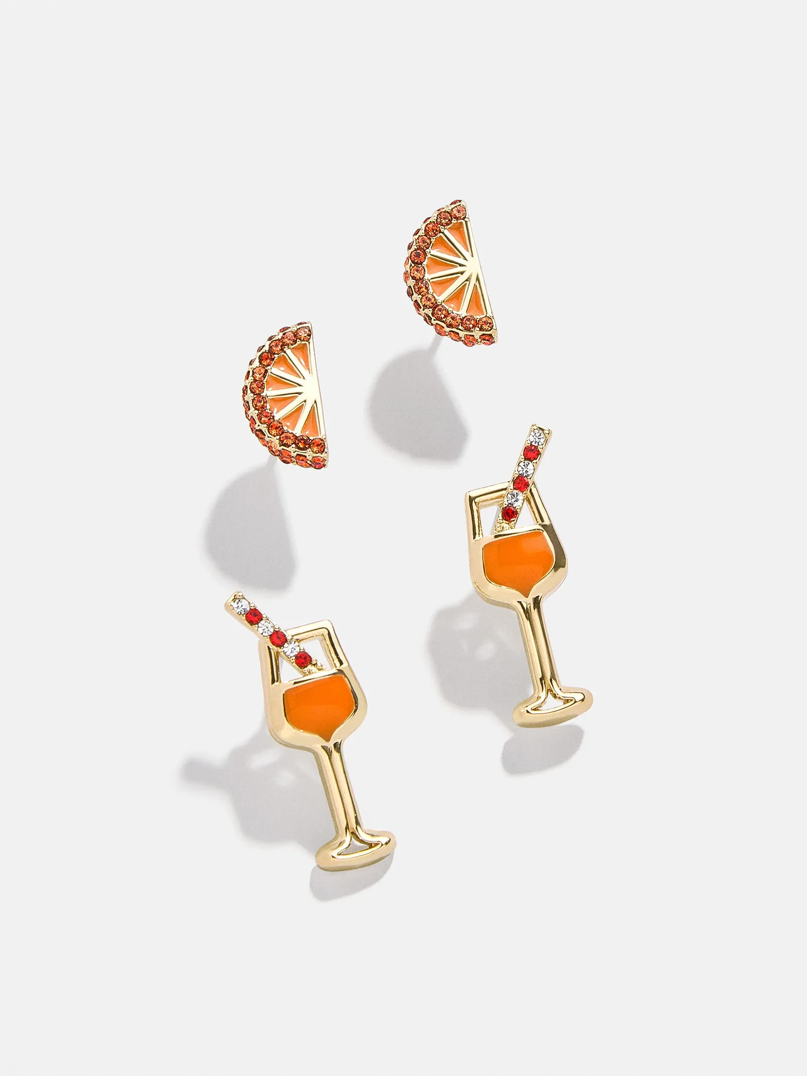 Spritz In My Step Earring Set - Aperol Spritz sold by BaubleBar