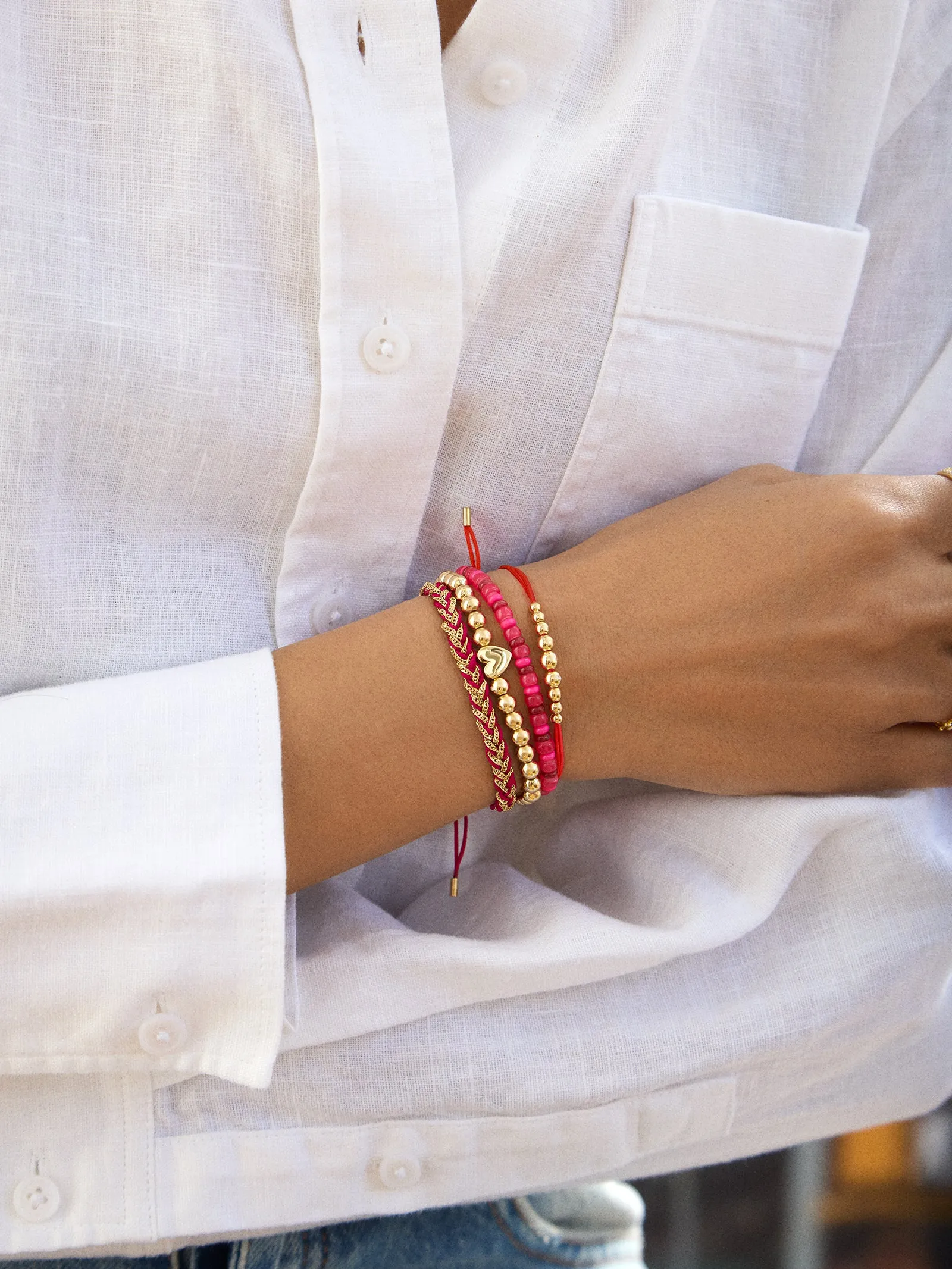 Emma Bracelet - Red sold by BaubleBar product image thumbnail 2