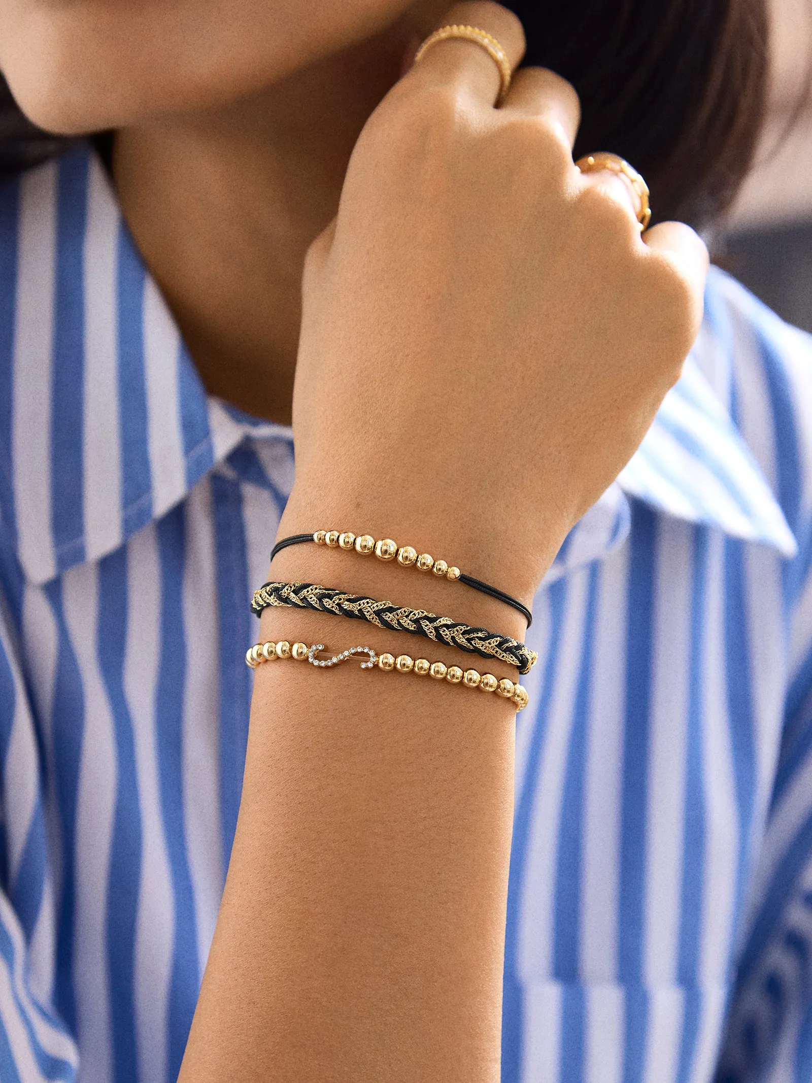 Emma Bracelet - Black sold by BaubleBar product image thumbnail 2