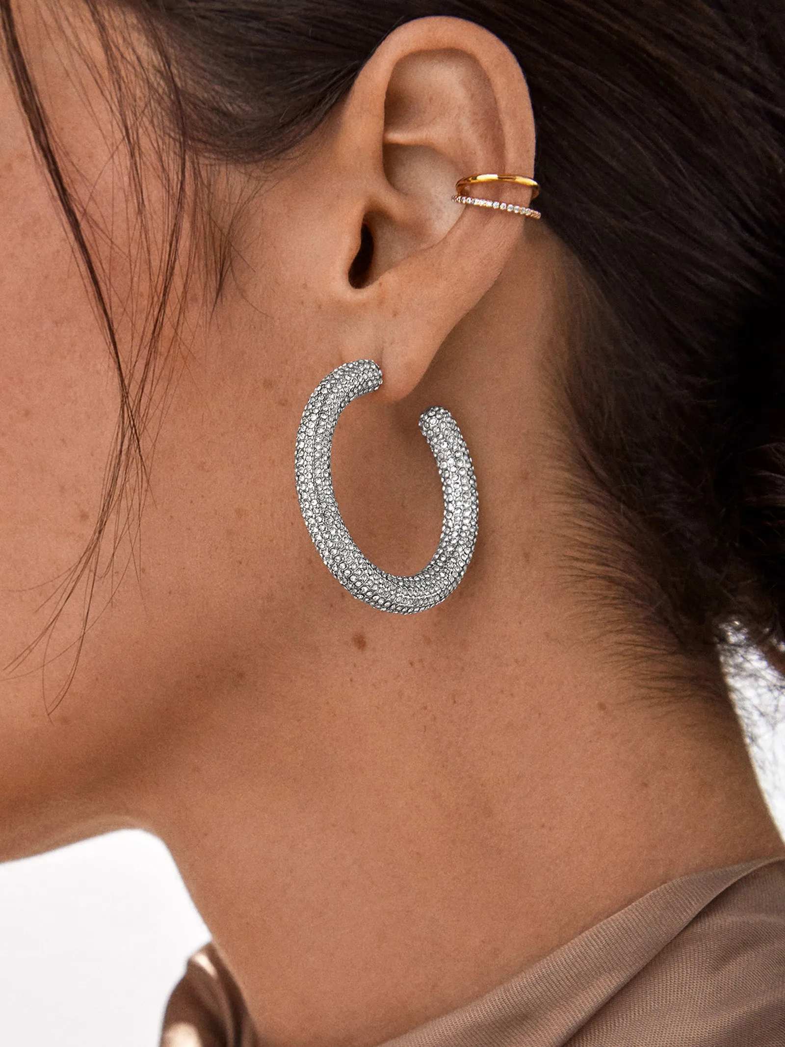 Celeste Earrings - Clear sold by BaubleBar product image thumbnail 2