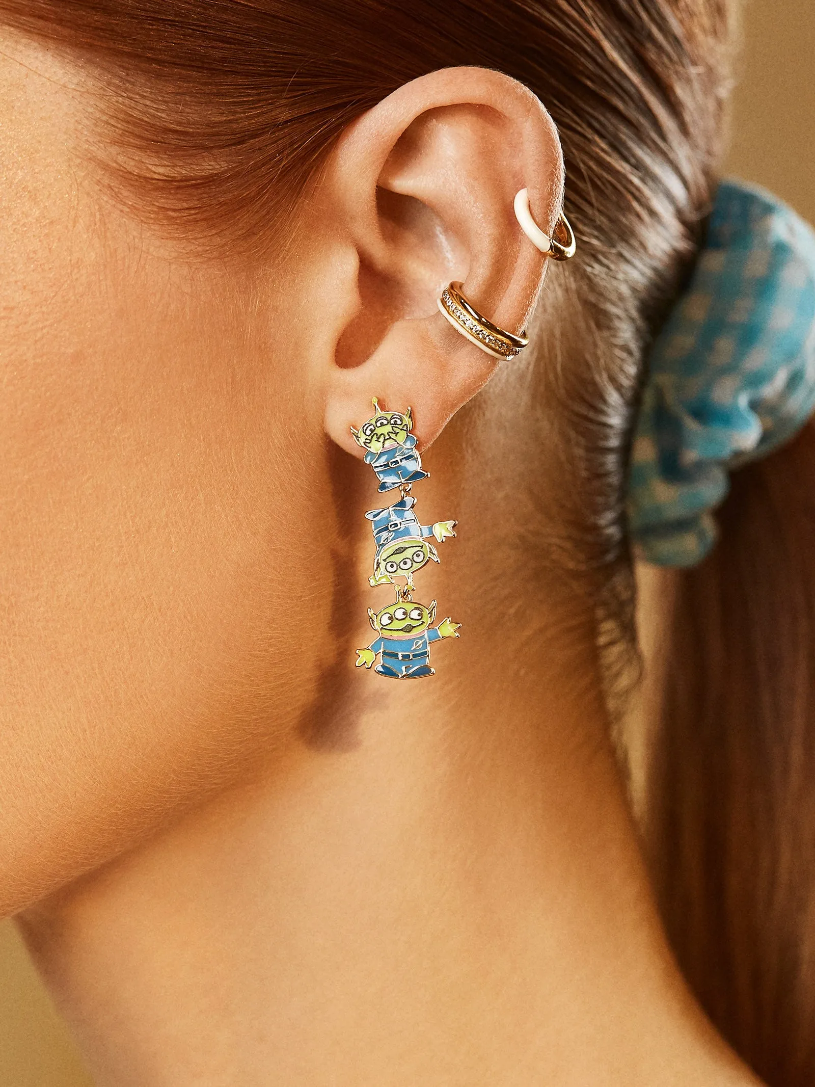 Toy Story disney Pixar Alien Earrings - Blue/Green sold by BaubleBar product image thumbnail 2