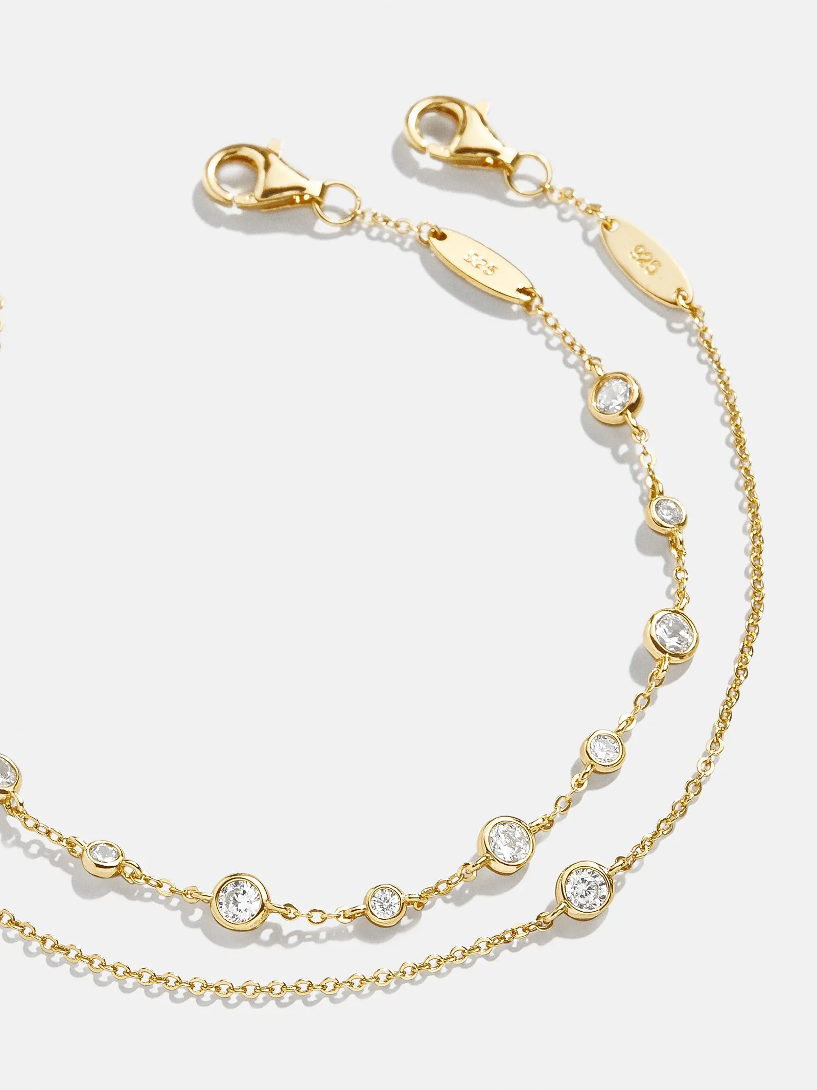 Yolanda 18K Gold Bracelet Set - Gold/Pavé sold by BaubleBar