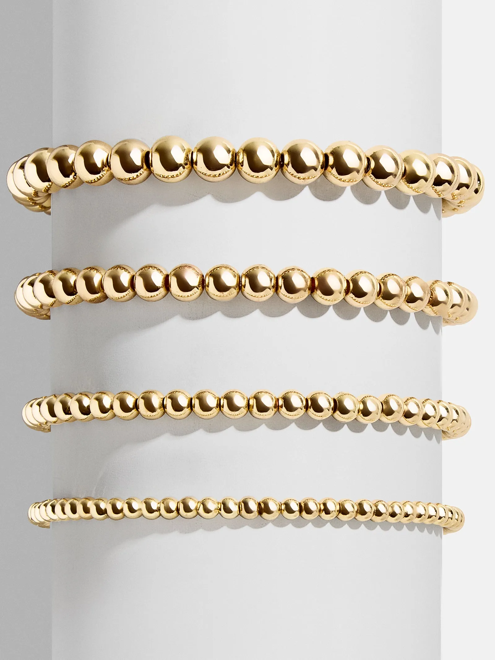 Gold Pisa Bracelet - 4MM Beads sold by BaubleBar