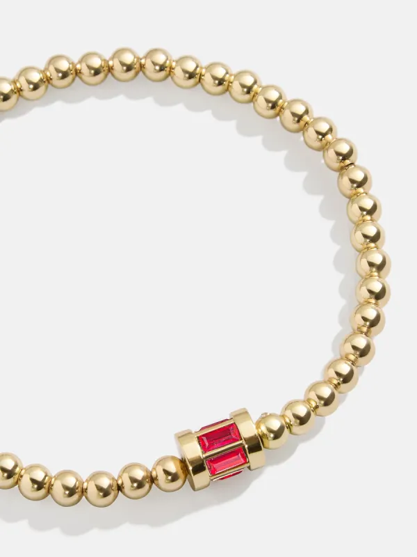 Tatum Birthstone Bracelet - Ruby sold by BaubleBar