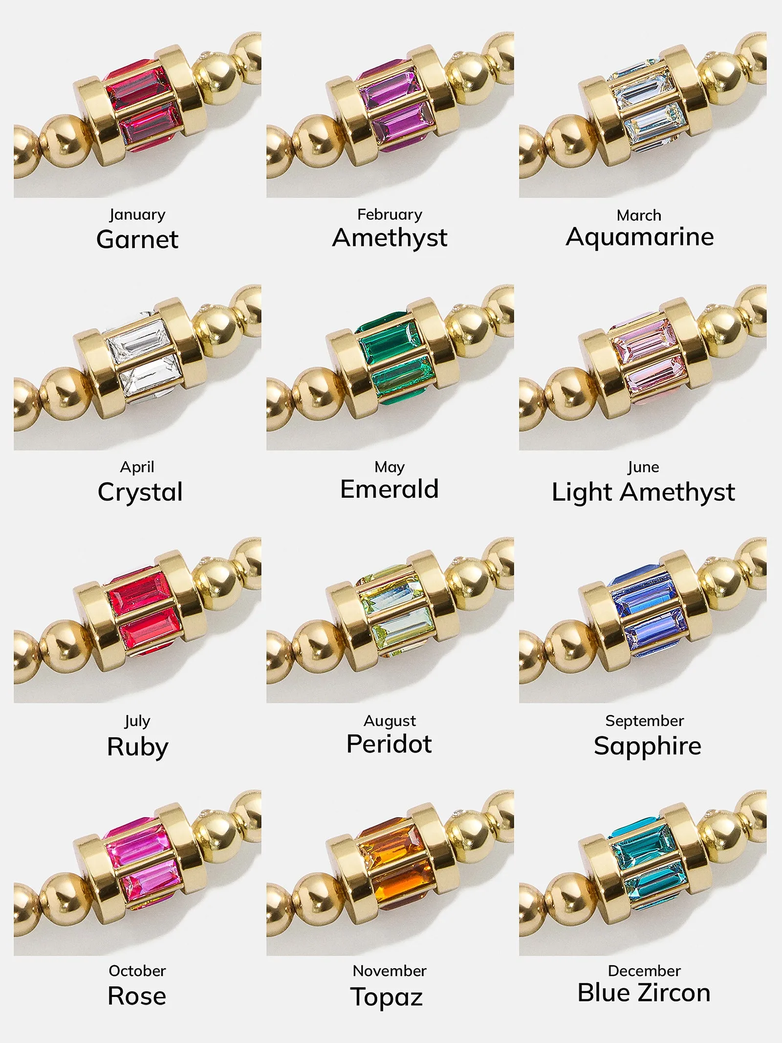 Tatum Baguette Pisa Bracelet - Ruby sold by BaubleBar product image thumbnail 4