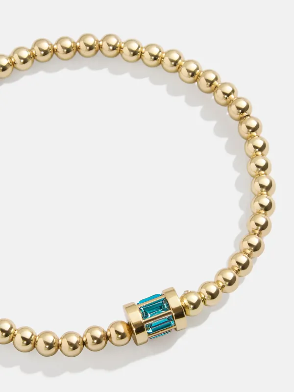 Tatum Birthstone Bracelet - Blue Zircon sold by BaubleBar
