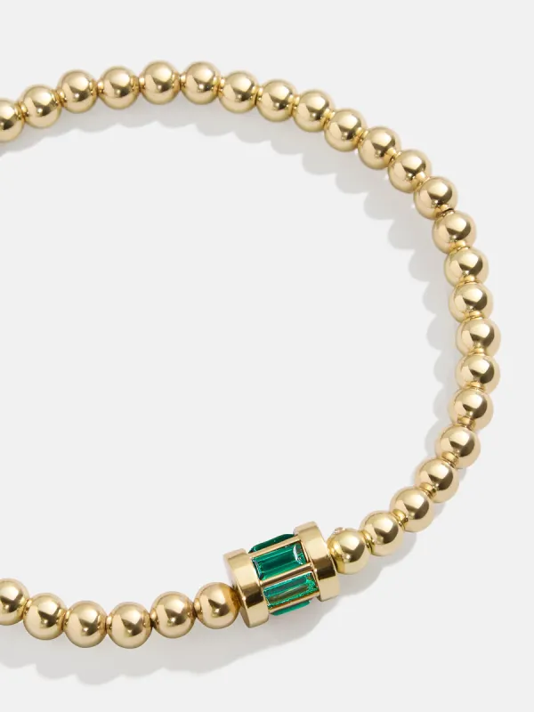 Tatum Birthstone Bracelet - Emerald sold by BaubleBar