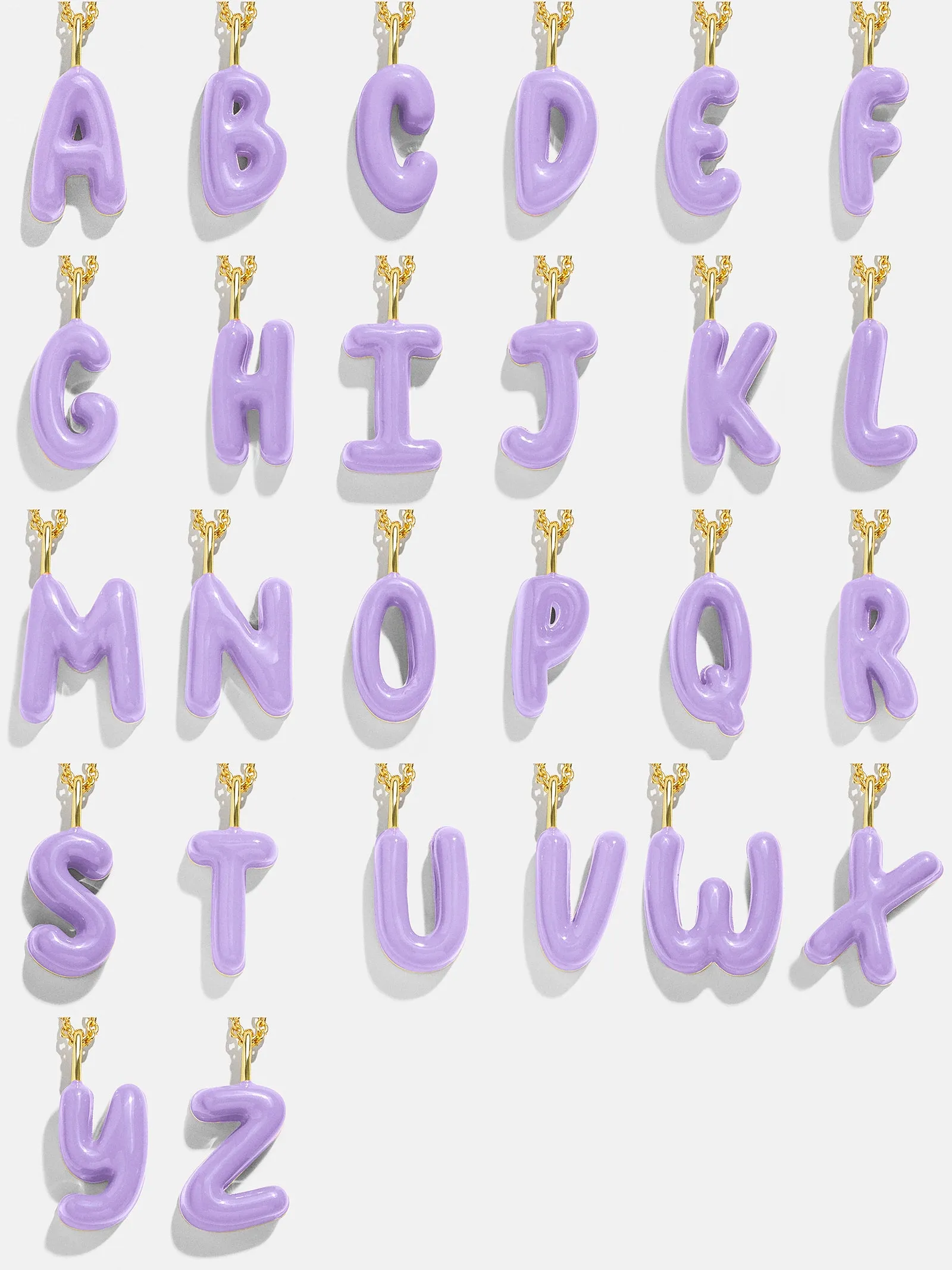 Mini Bubble Initial Enamel Necklace - Lavender sold by BaubleBar product image thumbnail 3