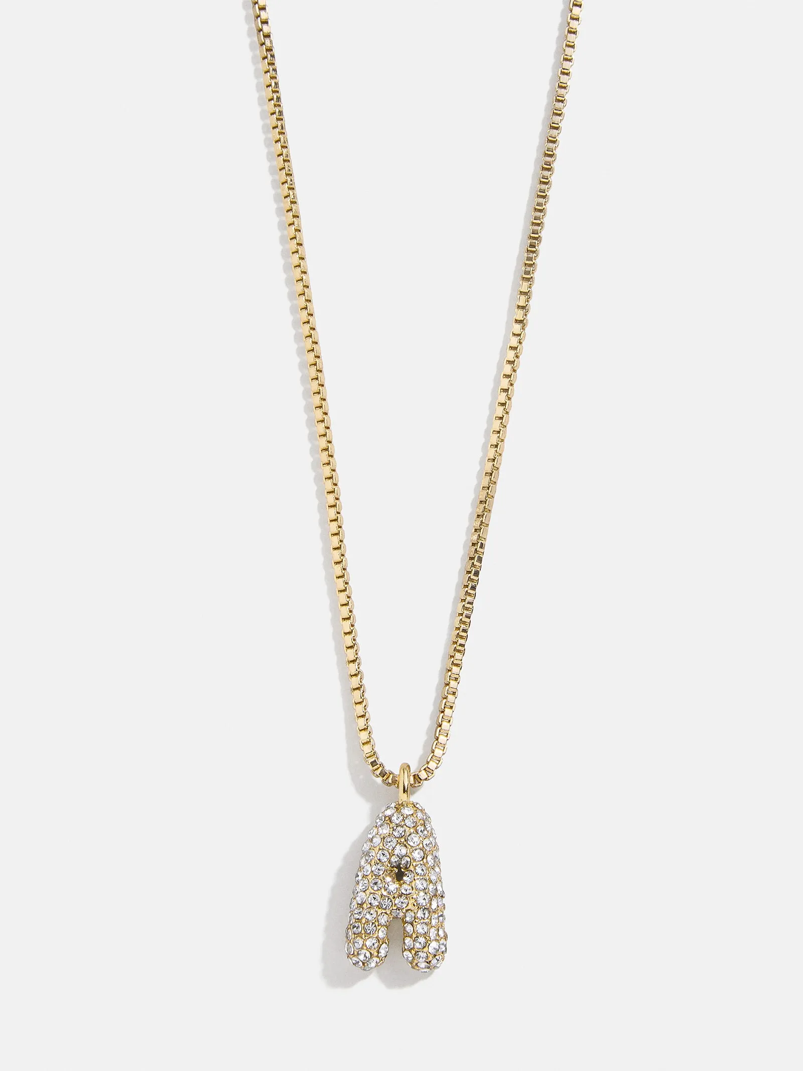 Gwen Mini Bubble Initial Necklace - Gold/Pavé sold by BaubleBar product image thumbnail 4