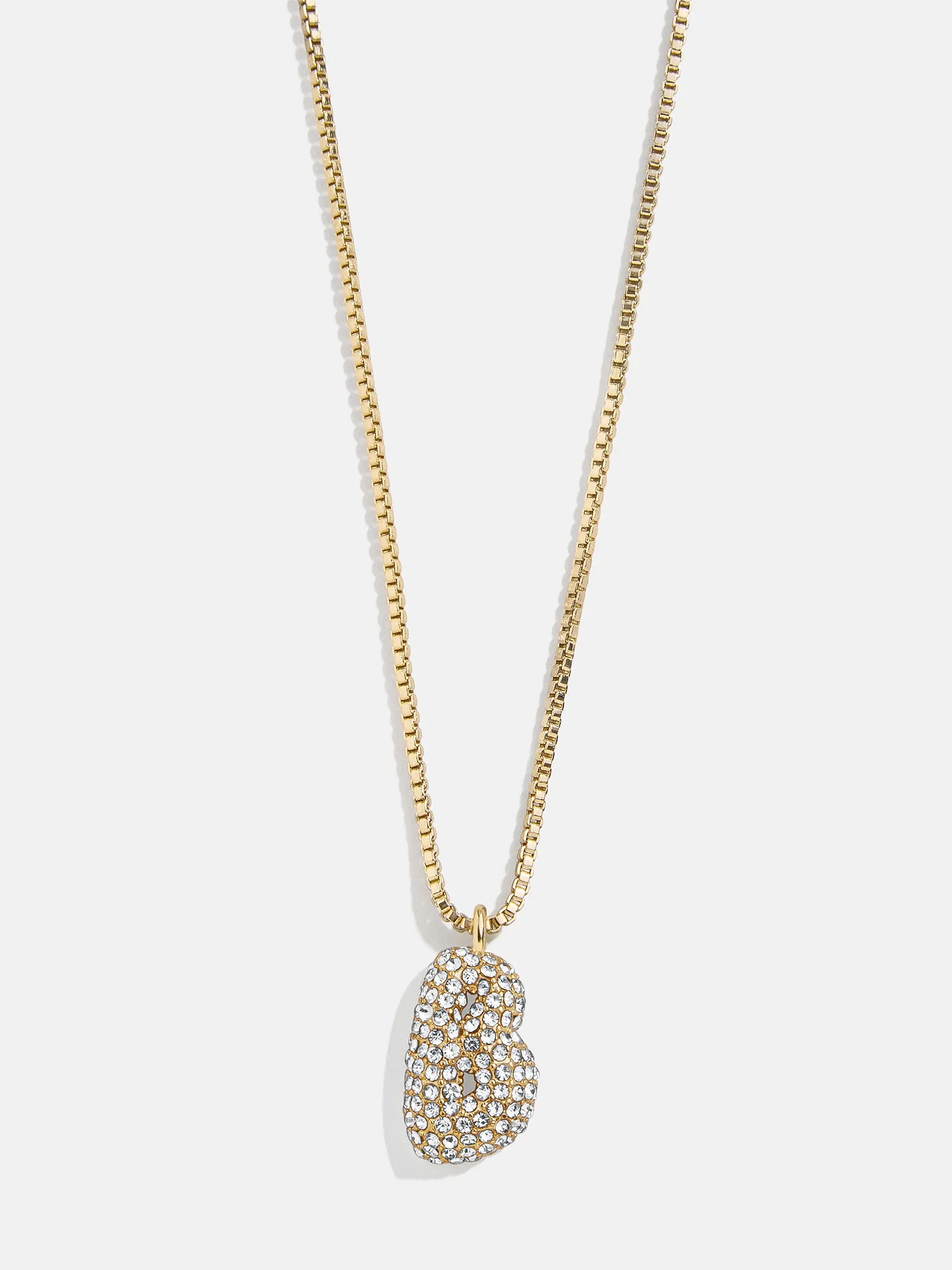 Gwen Mini Bubble Initial Necklace - Gold/Pavé sold by BaubleBar product image thumbnail 5
