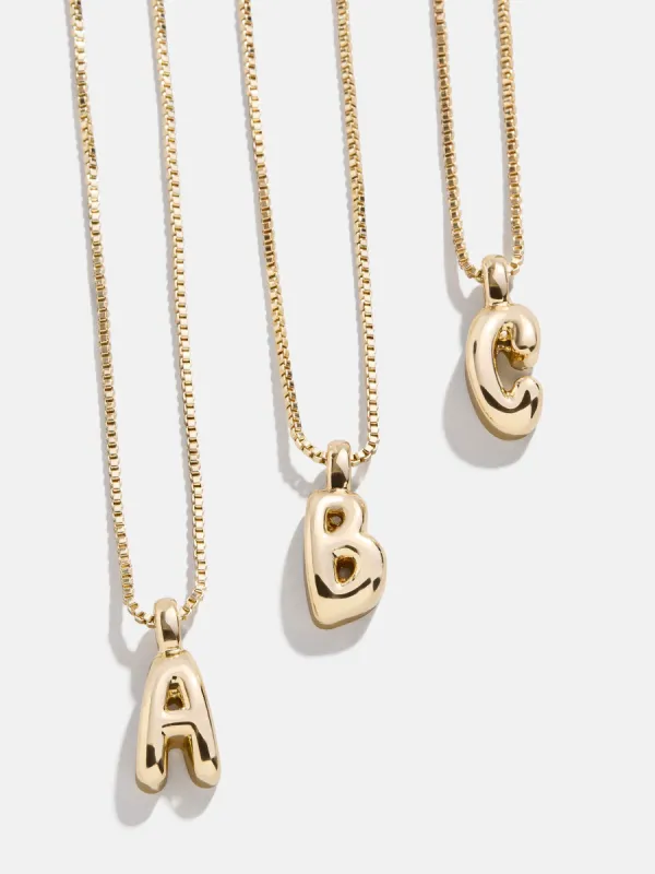 Gwen Mini Bubble Initial Necklace - Gold sold by BaubleBar