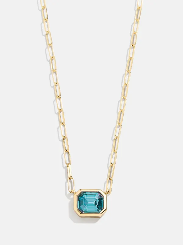 Born For You Birthstone Necklace - Blue Zircon sold by BaubleBar