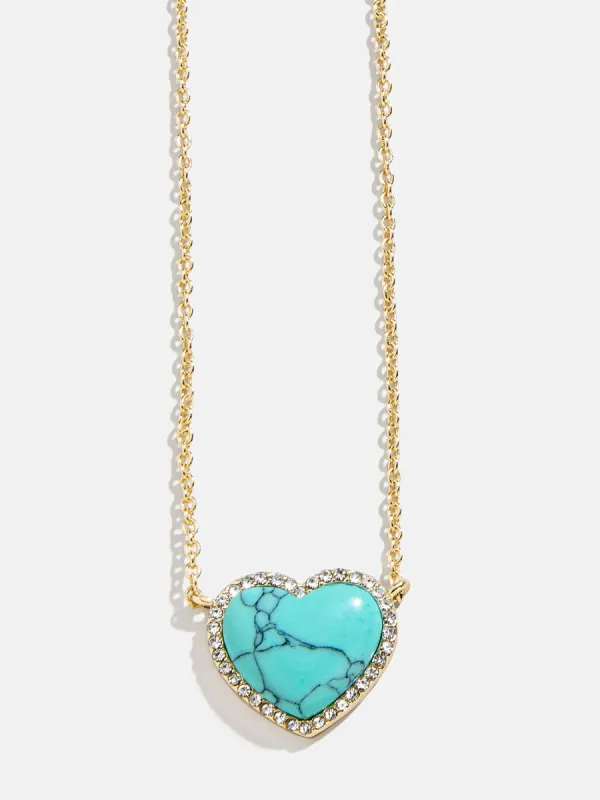 Freya Heart Necklace - Turquoise sold by BaubleBar