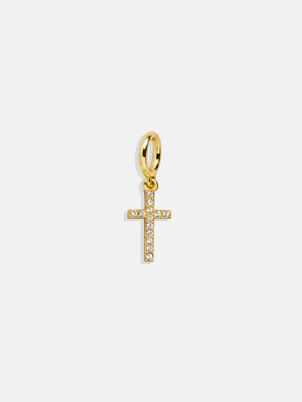 Faith Cluster Charm - Pave Cross sold by BaubleBar