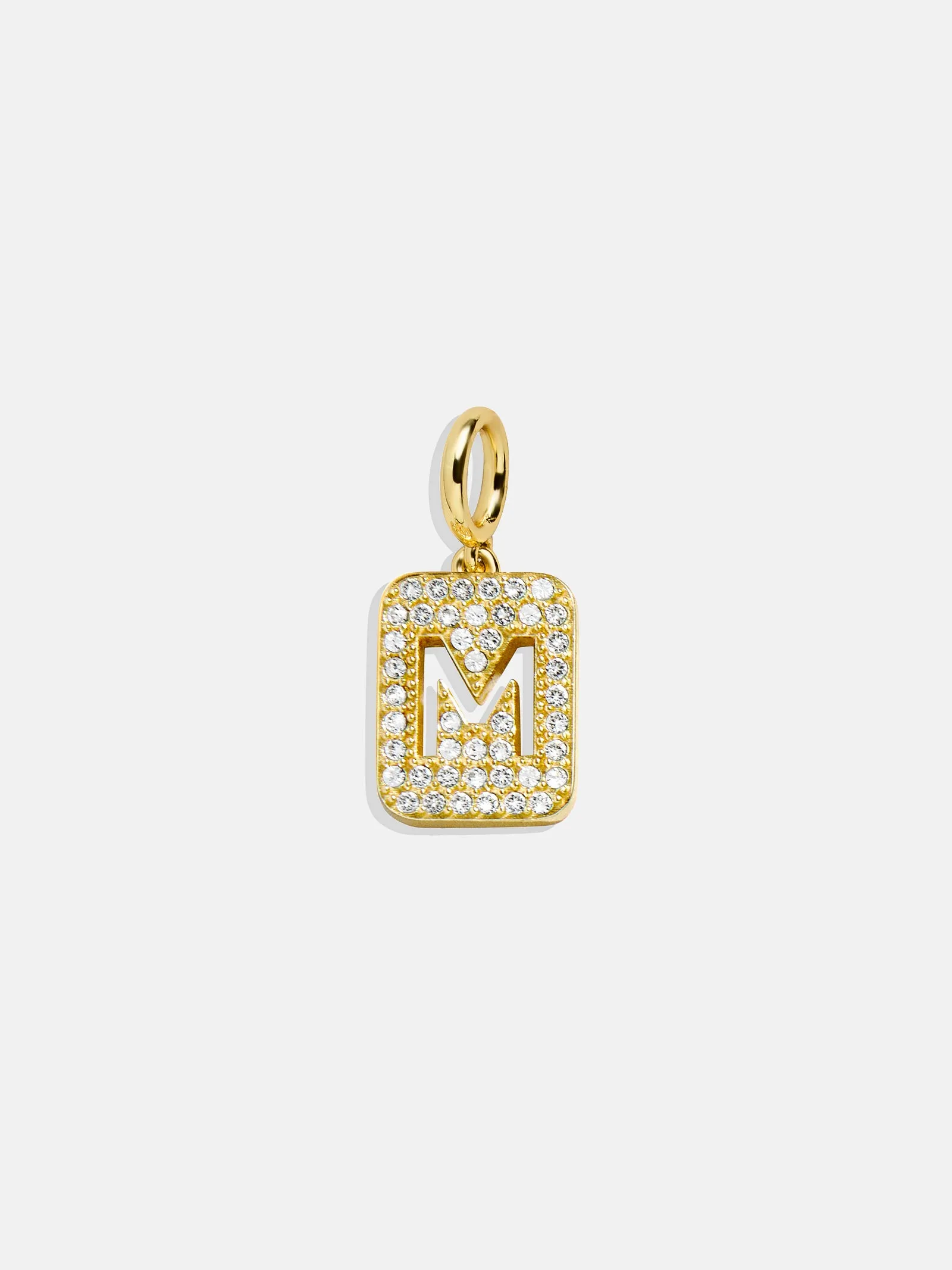 Block Pavé Initial Cluster Charm - M sold by BaubleBar