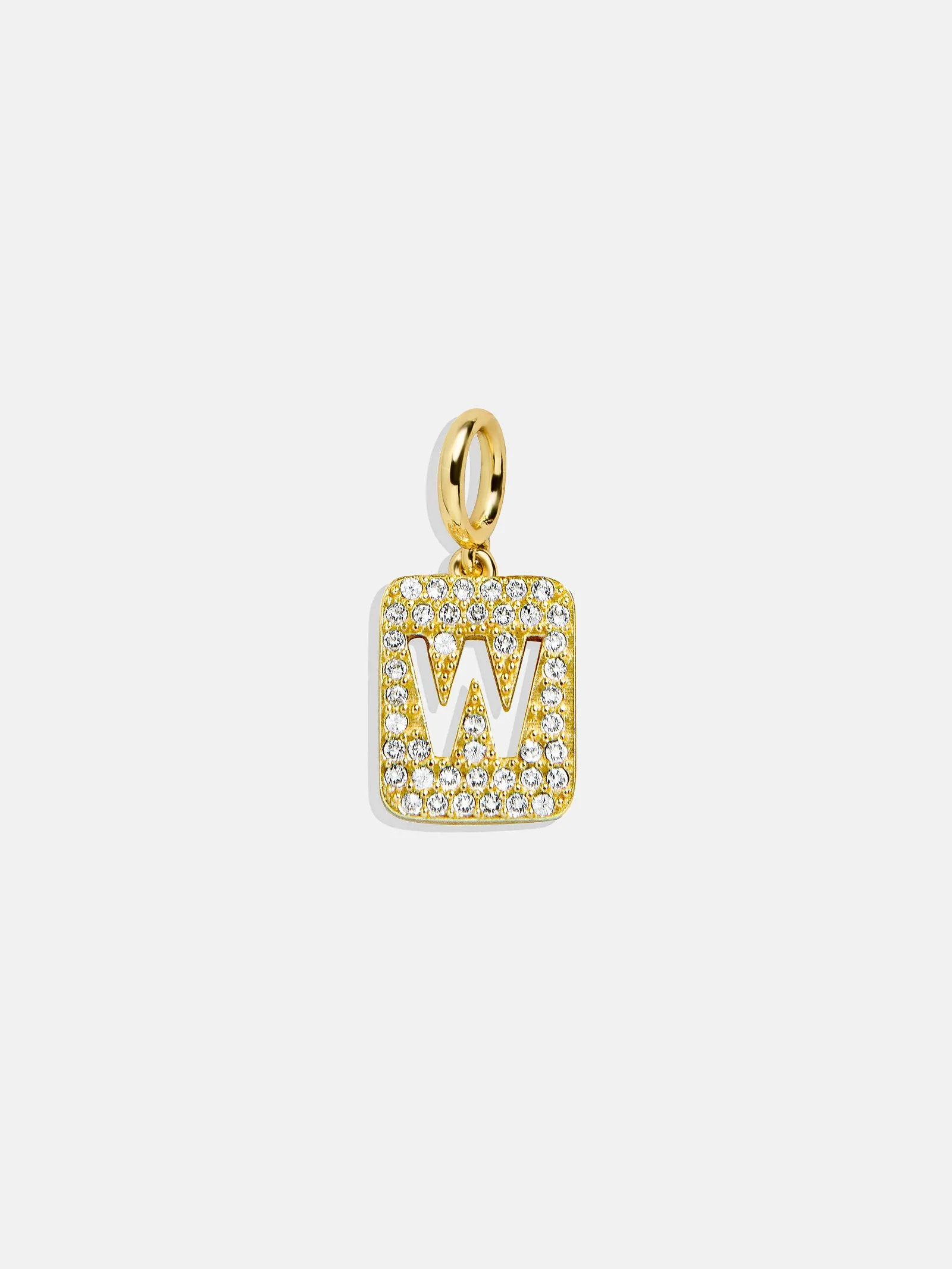 Block Pavé Initial Cluster Charm - W sold by BaubleBar