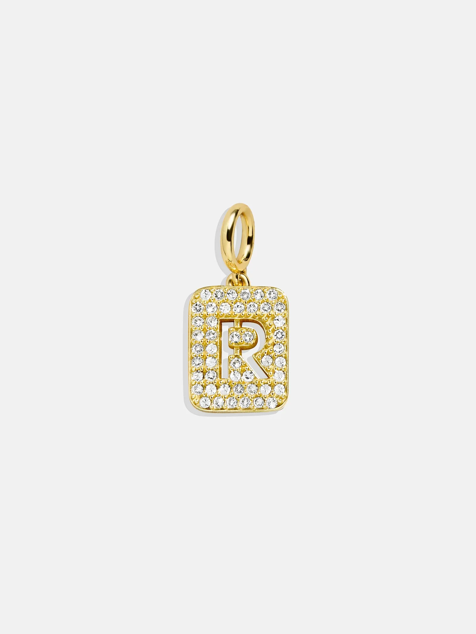 Block Pavé Initial Cluster Charm - R sold by BaubleBar