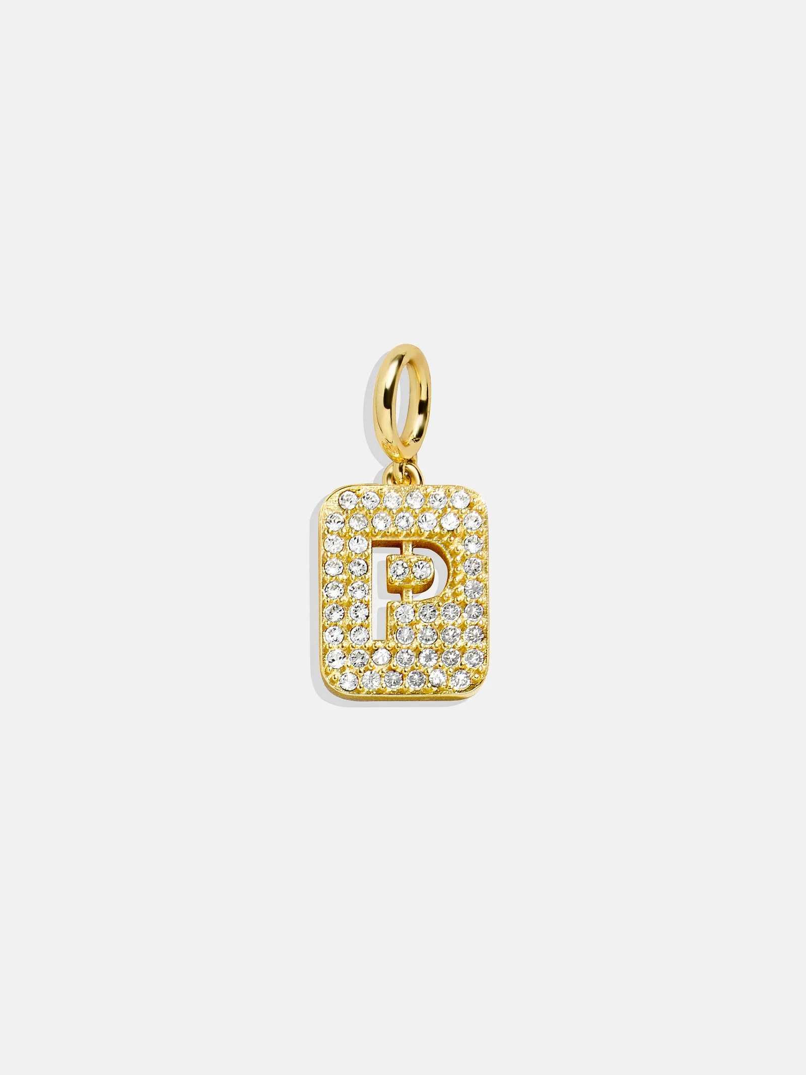 Block Pavé Initial Cluster Charm - P sold by BaubleBar