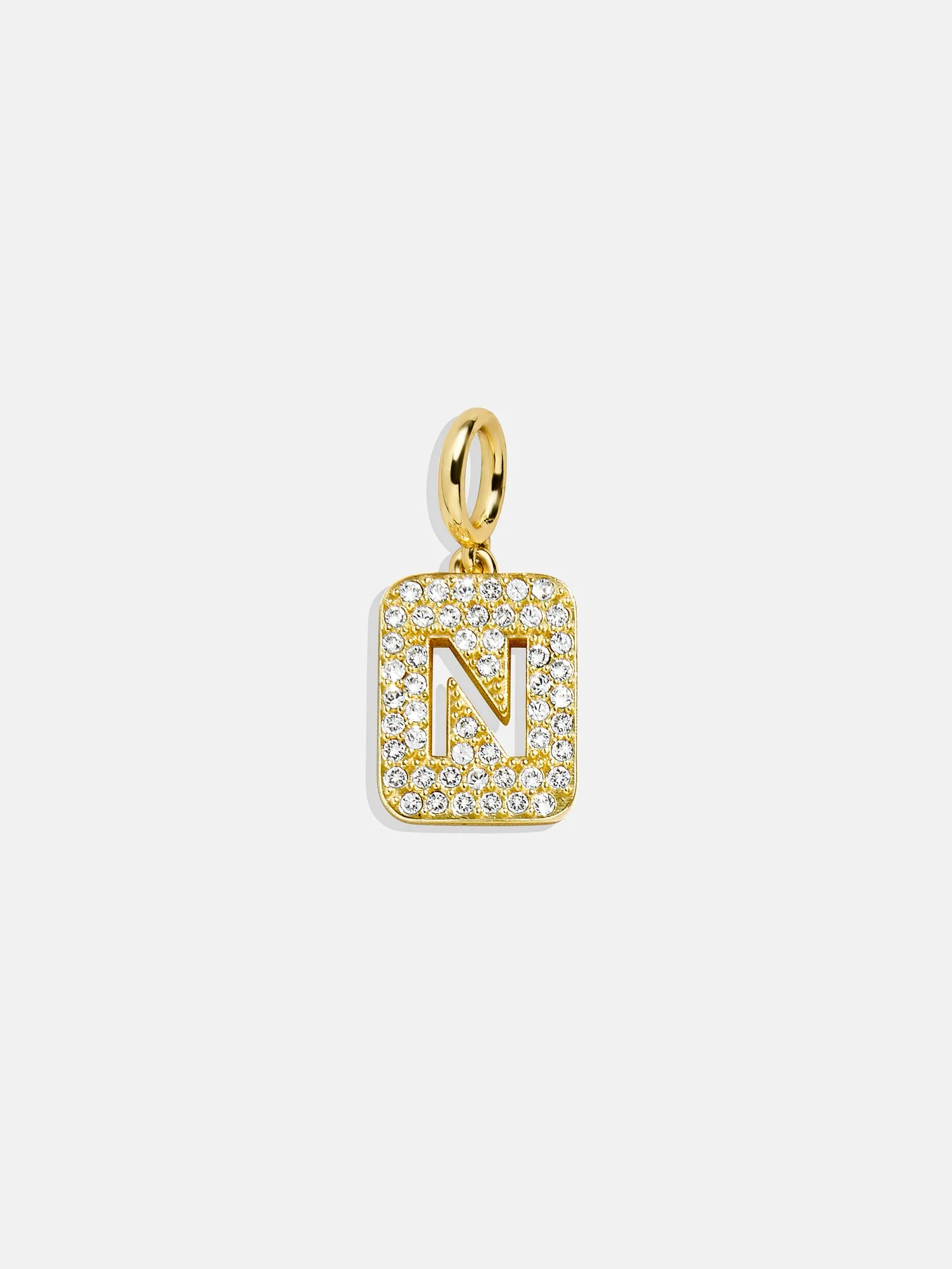 Block Pavé Initial Cluster Charm - N sold by BaubleBar