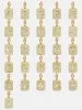 Block Pavé Initial Cluster Charm - N sold by BaubleBar