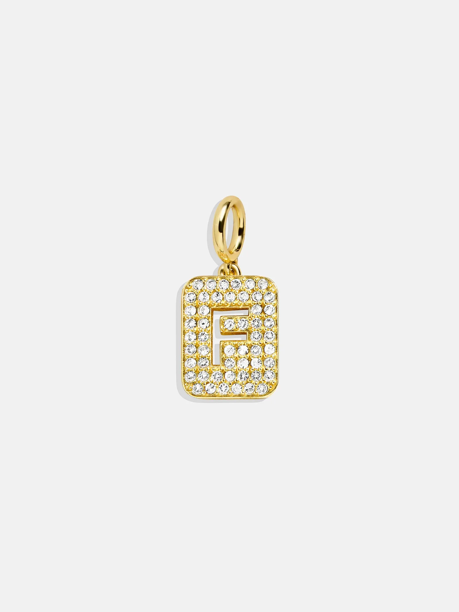 Block Pavé Initial Cluster Charm - F sold by BaubleBar