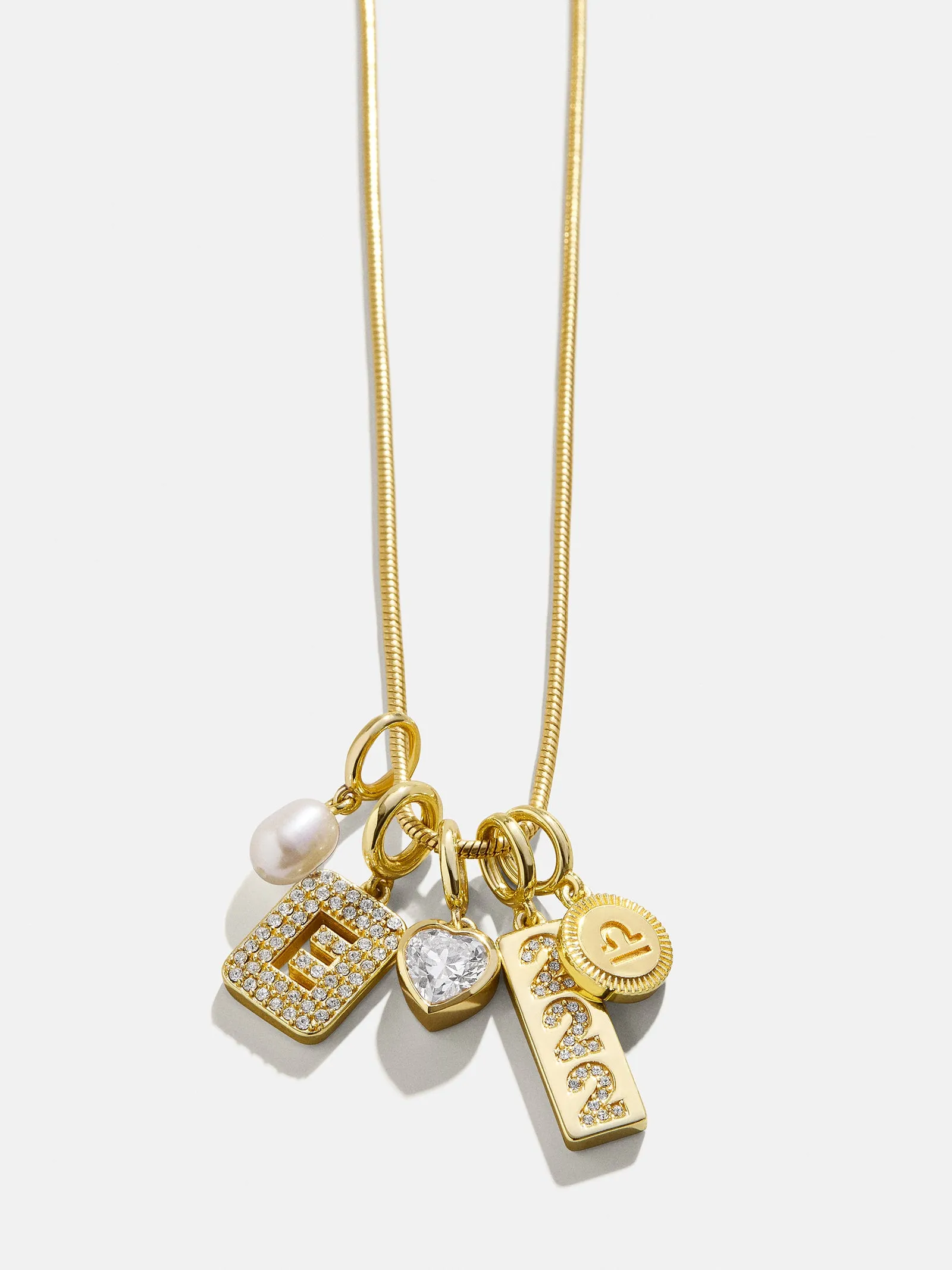 Block Pavé Initial Cluster Charm - E sold by BaubleBar product image thumbnail 3