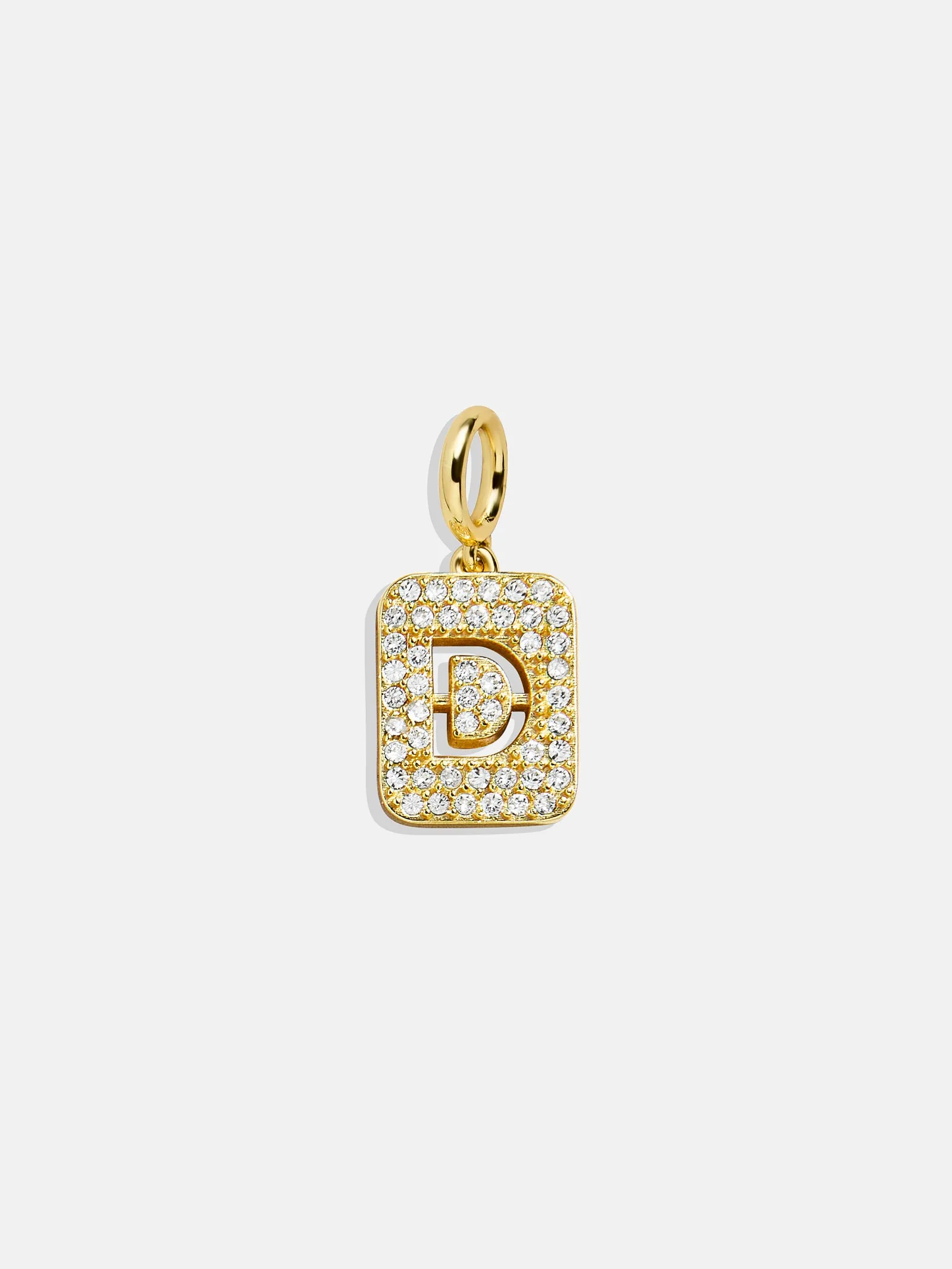 Block Pavé Initial Cluster Charm - D sold by BaubleBar