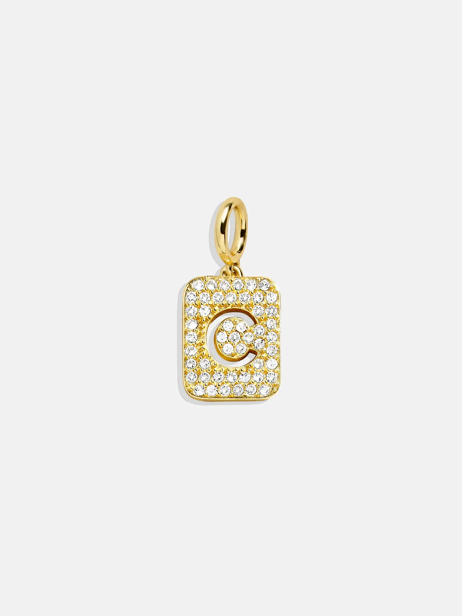 Block Pavé Initial Cluster Charm - C sold by BaubleBar