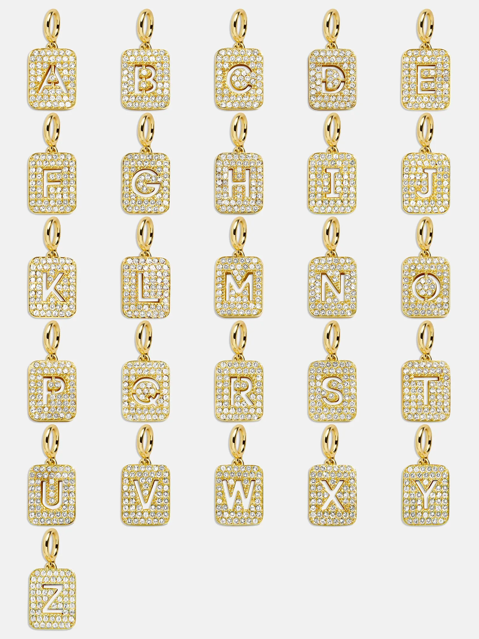 Block Pavé Initial Cluster Charm - U sold by BaubleBar product image thumbnail 4