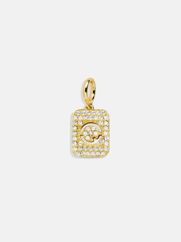 Block Pavé Initial Cluster Charm - Q sold by BaubleBar
