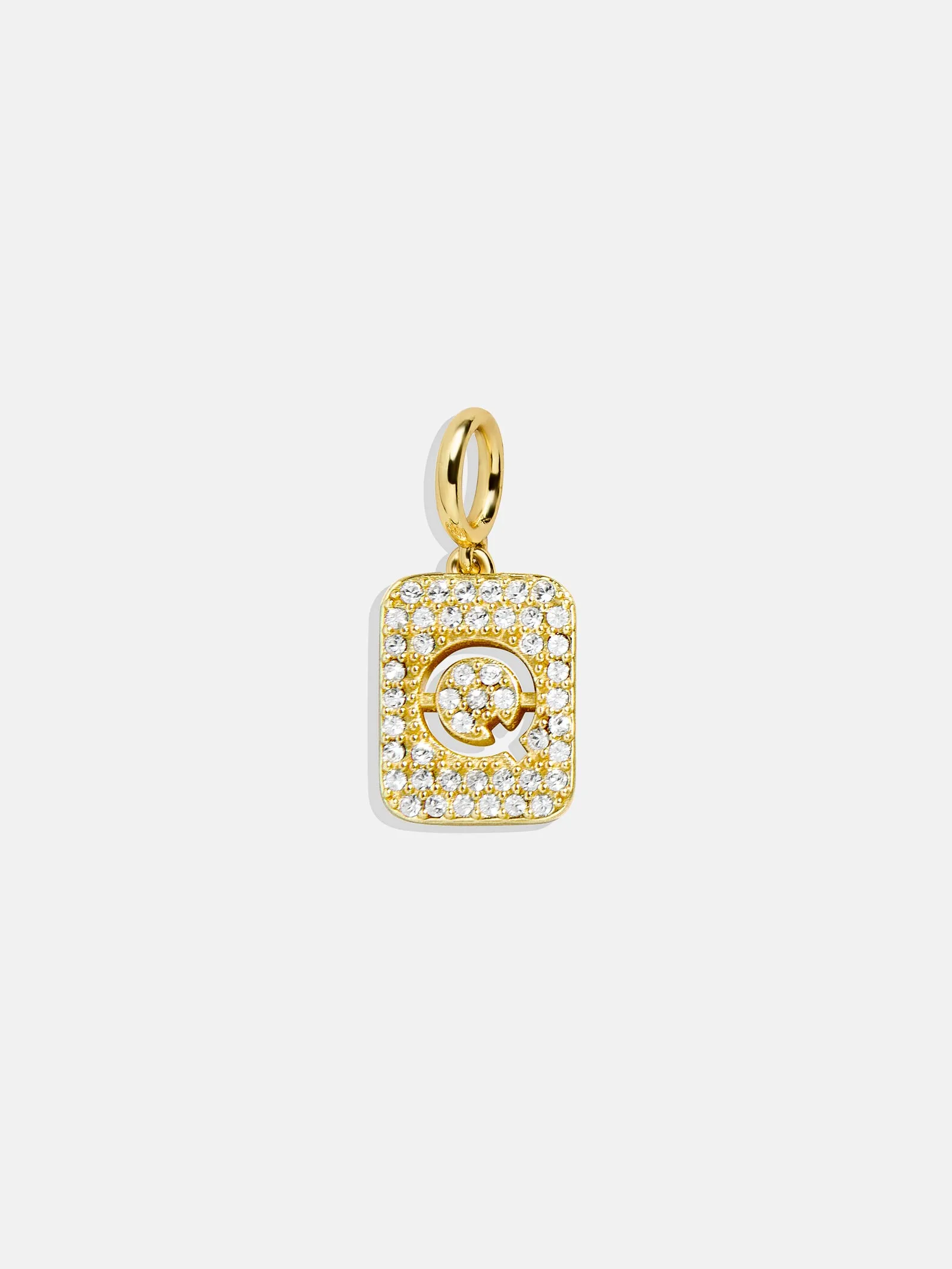 Block Pavé Initial Cluster Charm - Q sold by BaubleBar