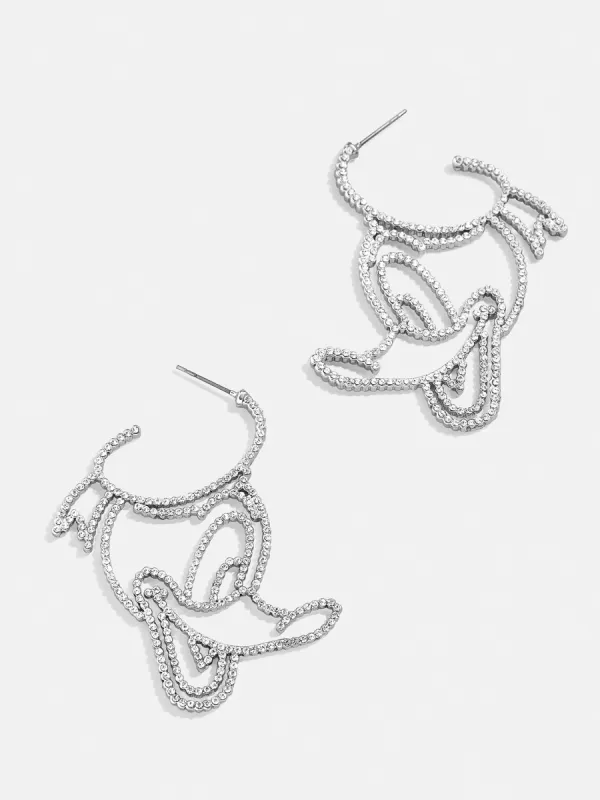 Disney Donald Duck Silver Outline Earrings - Donald Duck sold by BaubleBar