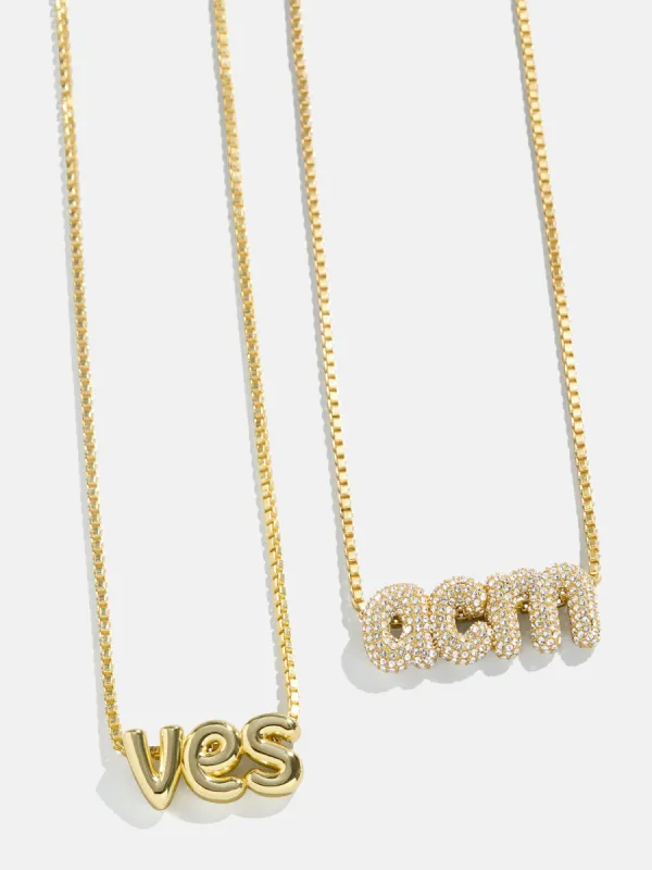 Bubble Custom Monogram Necklace sold by BaubleBar