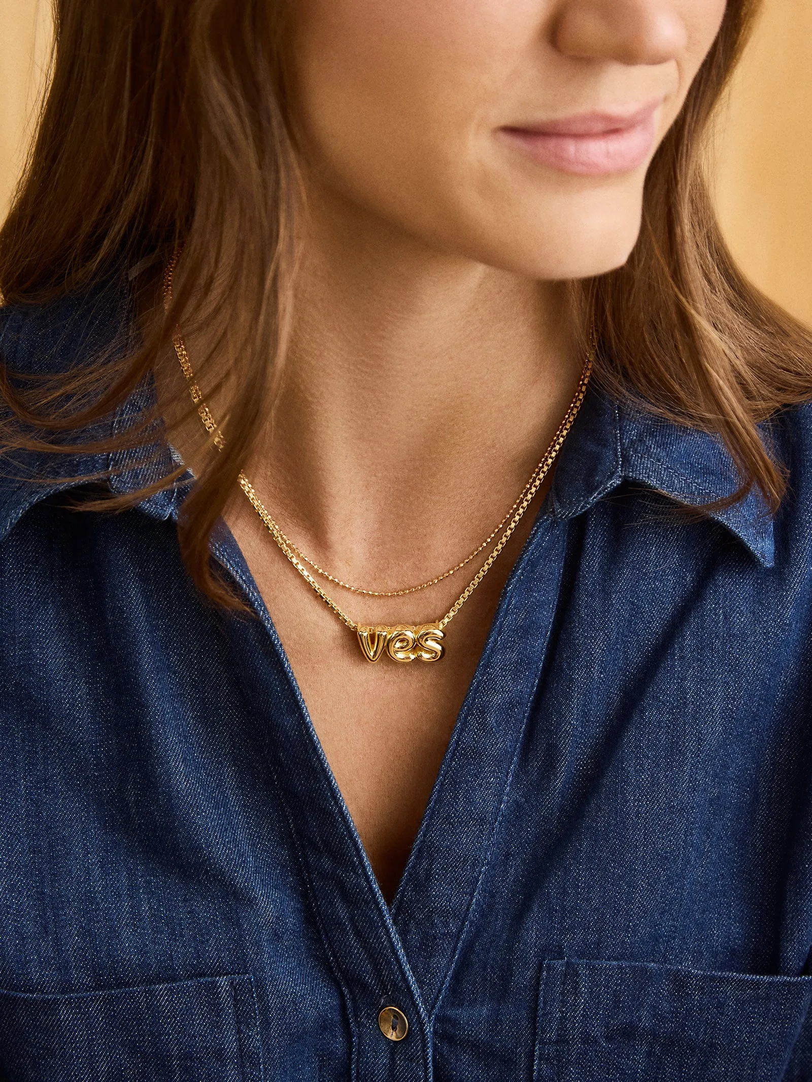 Bubble Custom Monogram Necklace sold by BaubleBar product image thumbnail 2