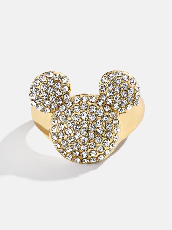 Disney Mickey Mouse Pavé Bubble Ring - Gold/Pavé sold by BaubleBar