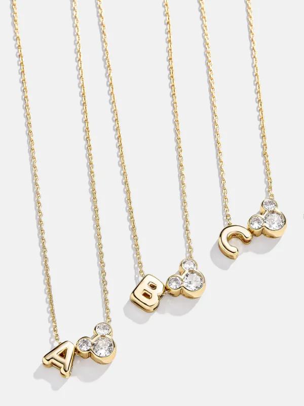 Disney Mickey Mouse Initial Necklace - Gold/Pavé sold by BaubleBar