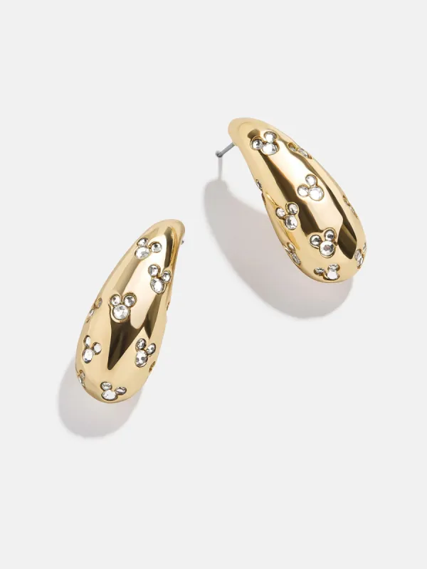 Disney Mickey Mouse Teardrop Earrings - Gold/Pavé sold by BaubleBar